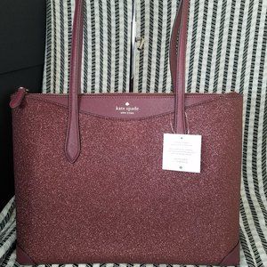 MAKE A REASONABLE OFFER kate spade glittery glitter shimmy sparkle nova tote